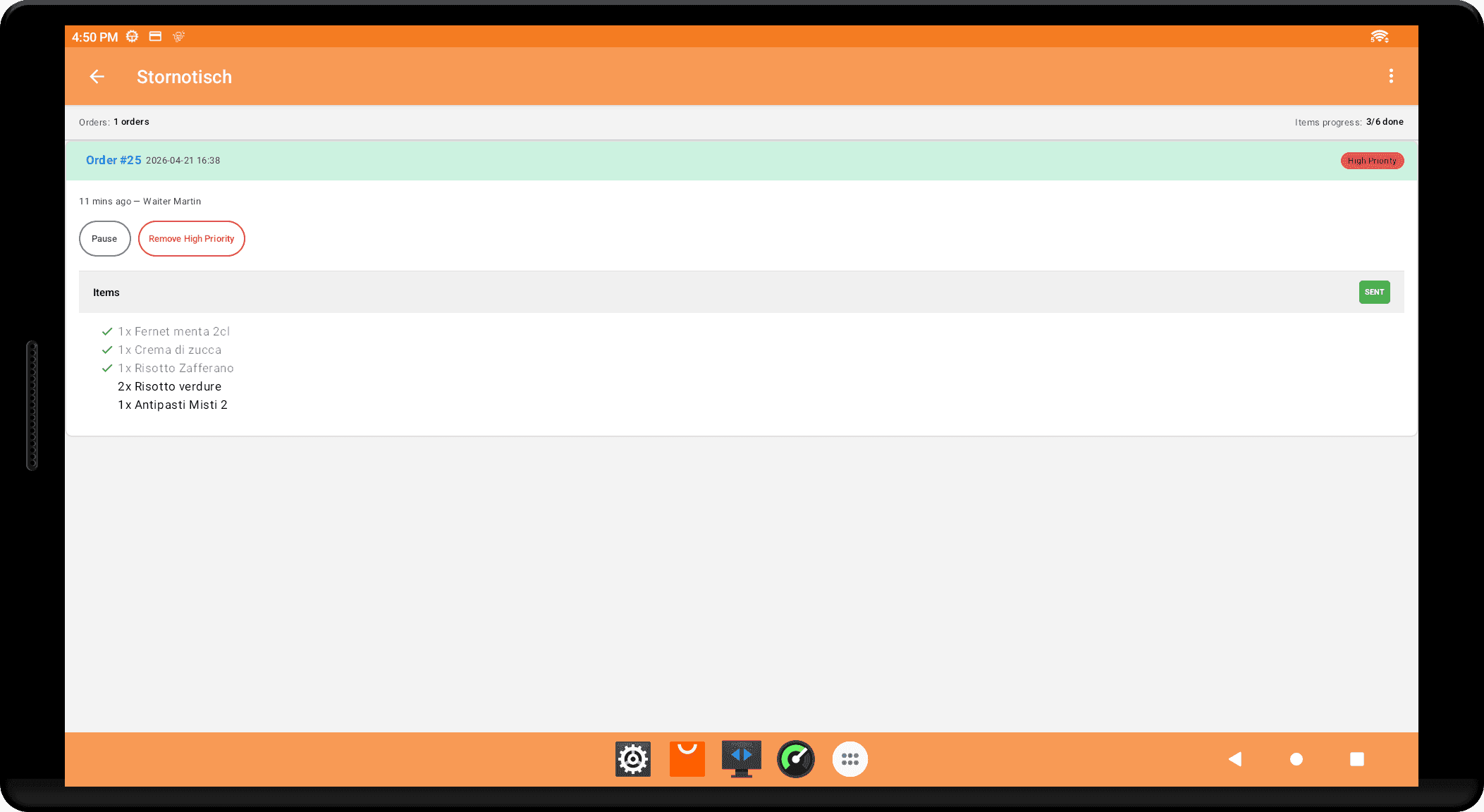 Task management app on a tablet showing updated details and subtasks list.